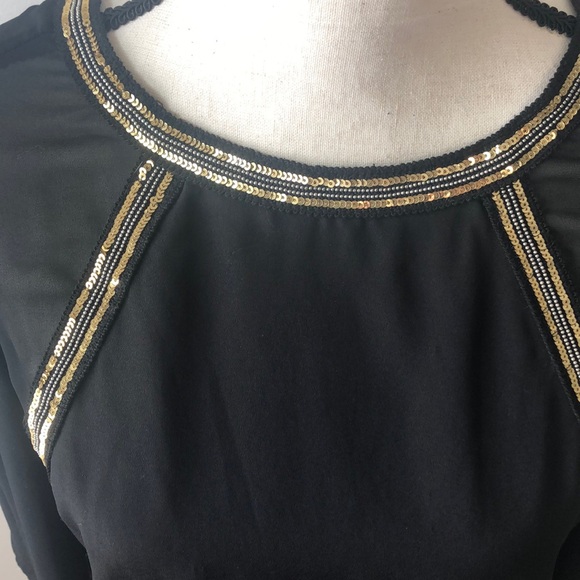 BCBGeneration Sequin open back chiffon dress - Picture 7 of 11